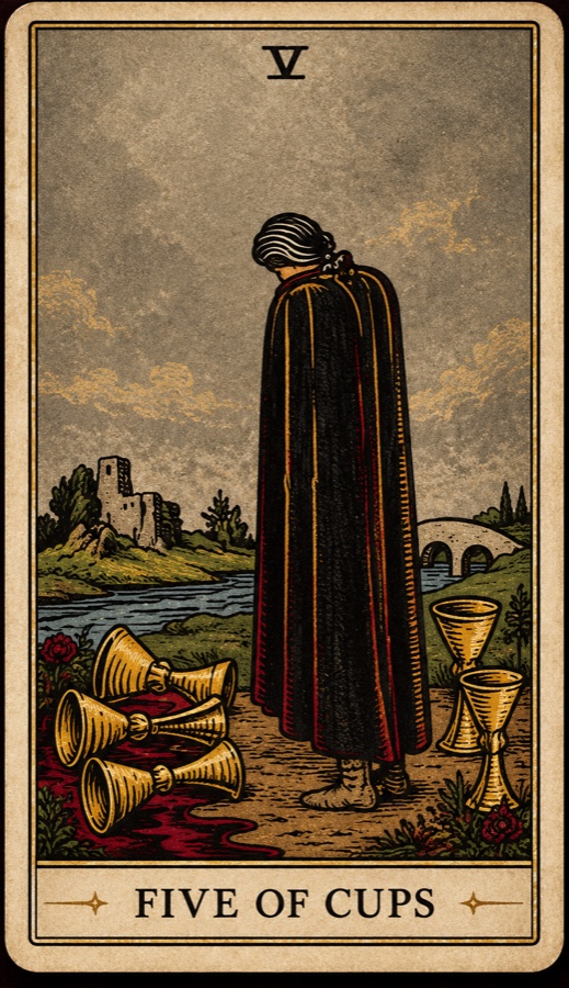 Five of Cups tarot card